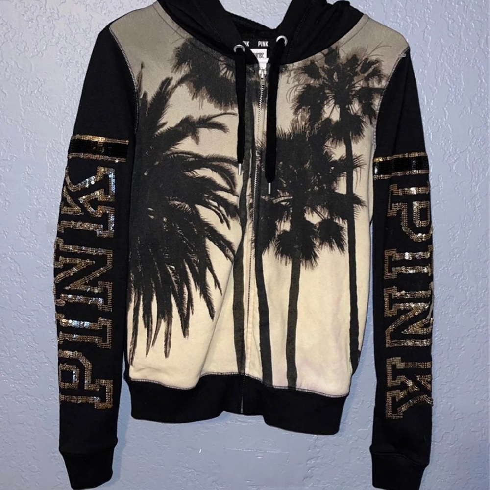Victoria’s Secret pink bling zip up hoodie